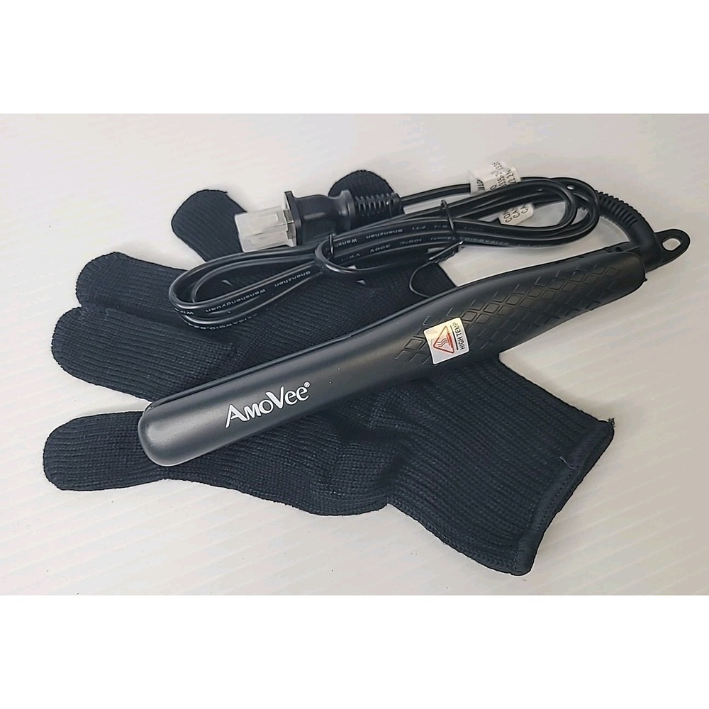 AmoVee Mini Hair Straightener Travel Size Portable Flat Iron w/ Glove NEW no Box